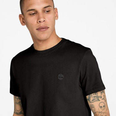 Timberland Short Sleeve Dunstan River Jersey Crew T-Shirt Black - Pavement for Mens