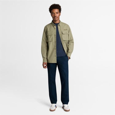 Men's Poplin Casual Trousers (Dark Sapphire)