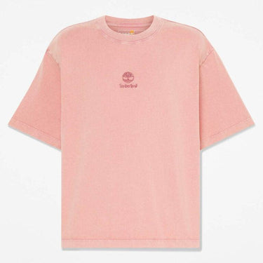 Men's Wide-Size Embroidered Logo T-Shirt (Ash Rose)