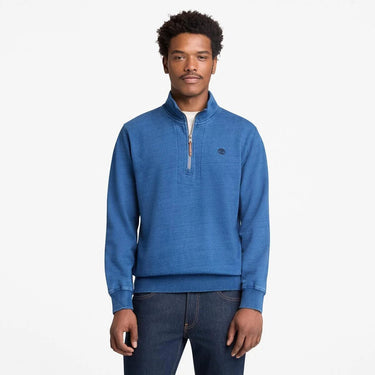 Men's Indigo 1/4 Zip Sweatshirt