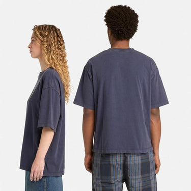 Men's Wide-Size Embroidered Logo T-Shirt (Peacoat)